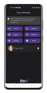 KBY-AI face auto capture on premium Android demo